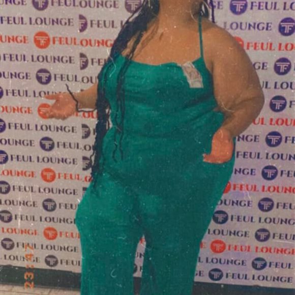 Plus Crisscross Cami Top and Wide Leg Pant Set - Picture 2 of 4